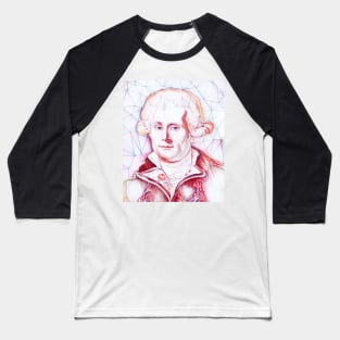 Louis Antoine Portrait | Louis Antoine Artwork | Line Art Baseball T-Shirt